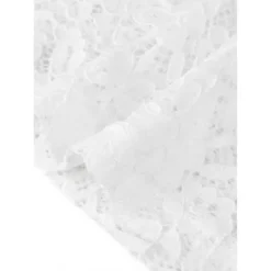 Floral Lace Sleeveless Top For Women's Deep V Neck Sheer Cropped Cami Tank Tops -Fashion Clothing Store 7806889 ALT3