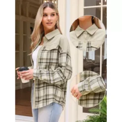 Corduroy Jacket For Women's Flannel Shacket Plaid Button Down Shirts Casual Jackets 8 Corduroy Jacket For Women's Flannel Shacket Plaid Button Down Shirts Casual Jackets -Fashion Clothing Store 7807165 ALT3