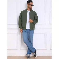 Men's Casual Stylish Lightweight Full Zip Up Bomber Jacket 10 Men's Casual Stylish Lightweight Full Zip Up Bomber Jacket -Fashion Clothing Store 7807696 ALT2