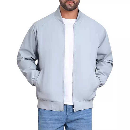 Men's Casual Stylish Lightweight Full Zip Up Bomber Jacket 1 Men's Casual Stylish Lightweight Full Zip Up Bomber Jacket