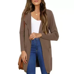 Sweater Cardigan For Women Fall Outerwear Open Front Long Sleeve Mid Long Knit Coatigan Jacket 13 Sweater Cardigan For Women Fall Outerwear Open Front Long Sleeve Mid Long Knit Coatigan Jacket -Fashion Clothing Store 7809427 Coffee