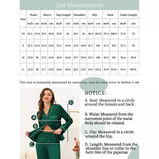 Women's Cotton Pajamas Button Down Long Sleeve Top And Pants 2 Piece Loungewear Sets With Pockets 5 Women's Cotton Pajamas Button Down Long Sleeve Top And Pants 2 Piece Loungewear Sets With Pockets - Image 5