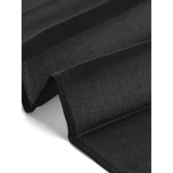 Women's Fall Long Sleeve Dress Casual Crewneck Pleated A Line Flowy Midi Party Dresses With Belt -Fashion Clothing Store 7818268 ALT3