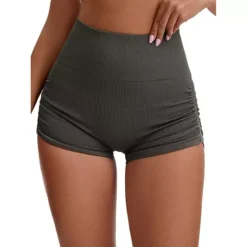 Women's High Waist Slimming Waist Hip Lifter Control Panties Workout Sport Running Short -Fashion Clothing Store 7819057 Gray