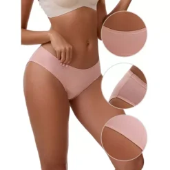3 Layers Leak Proof Briefs For Women's Cotton Mid-Waisted Elastic Waistband Underwear -Fashion Clothing Store 7819060 ALT3