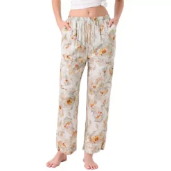Women's Lounge Pants Floral Dot Pattern Wide Leg Pants Elastic Waist With Pocket Nightwear Pajama -Fashion Clothing Store 7819074 Floral