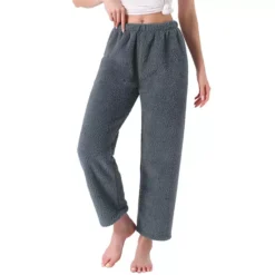Women's Fleece Pajama Bottoms Fuzzy Elastic Waistband Lounge Plush Warm Winter Lounge Pants 15 Women's Fleece Pajama Bottoms Fuzzy Elastic Waistband Lounge Plush Warm Winter Lounge Pants -Fashion Clothing Store 7819107 Dark Gray