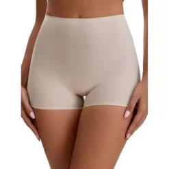 Women's Seamless High Waist Tummy Slimming Control Panties Slip Shorts For Under Dresses Boyshort -Fashion Clothing Store 7819121 Beige