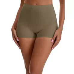 Women's Seamless High Waist Tummy Slimming Control Panties Slip Shorts For Under Dresses Boyshort -Fashion Clothing Store 7819121 Brown