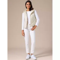 Women's Lightweight Vest Hooded Sleeveless Button Down Casual Puffer Vest 11 Women's Lightweight Vest Hooded Sleeveless Button Down Casual Puffer Vest -Fashion Clothing Store 7819632 ALT3