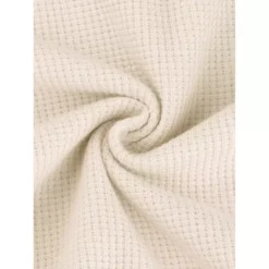 Women's Waffle Cotton Pajamas Long Sleeve With Pants 2 Piece Matching Lounge Sets With Pockets -Fashion Clothing Store 7819647 ALT3