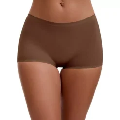 Women's High Waist Seamless Boyshorts Elastic Waistband Ice Silk Breathable Comfy Shorts -Fashion Clothing Store 7819652 Dark Brown