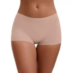 Women's High Waist Seamless Boyshorts Elastic Waistband Ice Silk Breathable Comfy Shorts -Fashion Clothing Store 7819652 Light Pink