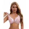 Women's Lace Mesh Full Coverage Underwire Soft Cup Light And Breathable Push Up Bras
