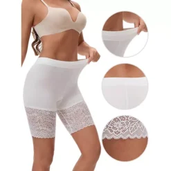 Women's Wide Lace Trim Slip Shorts Lightweight Comfort Thigh Slimmers, Available In Plus Size -Fashion Clothing Store 7827118 ALT3