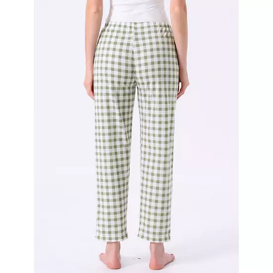 Women's Plaid Pajama Bottoms Elastic Waist With Pockets Long Sleepwear Lounge Pants 2 Women's Plaid Pajama Bottoms Elastic Waist With Pockets Long Sleepwear Lounge Pants - Image 2