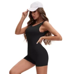 Women's Workout Jumpsuits Backless Tummy Control Jumpsuits V Back Yoga Romper 17 Women's Workout Jumpsuits Backless Tummy Control Jumpsuits V Back Yoga Romper -Fashion Clothing Store 7827139 Black 1