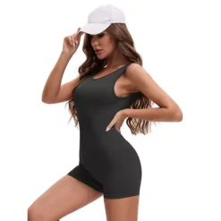 Women's Workout Jumpsuits Backless Tummy Control Jumpsuits V Back Yoga Romper 15 Women's Workout Jumpsuits Backless Tummy Control Jumpsuits V Back Yoga Romper -Fashion Clothing Store 7827139 Dark Grey