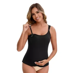 Women's Maternity Thermal Tank Tops With Built-In Bra Pregnancy Nursing Camisole Adjustable Straps 17 Women's Maternity Thermal Tank Tops With Built-In Bra Pregnancy Nursing Camisole Adjustable Straps -Fashion Clothing Store 7828320 Black