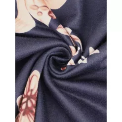 Women's Floral Nightgowns Long Sleeves House Dresses Sleepwear Nighshirts -Fashion Clothing Store 7828324 ALT3