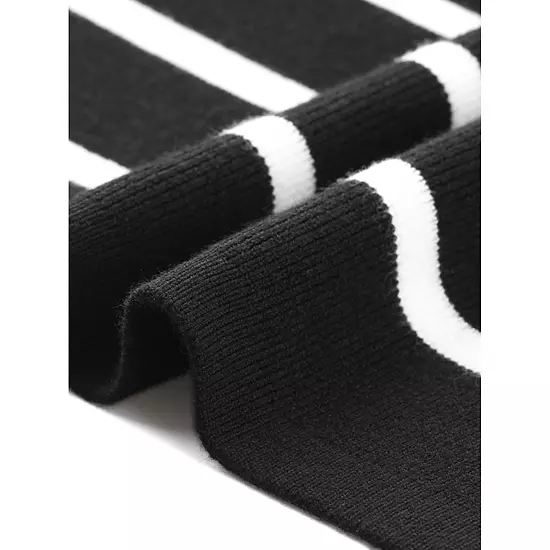 Striped Sweater Vest For Women's V Neck Button Up Sleeveless Knit Vests Top 4 Striped Sweater Vest For Women's V Neck Button Up Sleeveless Knit Vests Top - Image 4