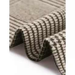 Houndstooth Jacket For Women's Peter Pan Collar Long Sleeve Button Down Vintage Winter Coat -Fashion Clothing Store 7830336 ALT3