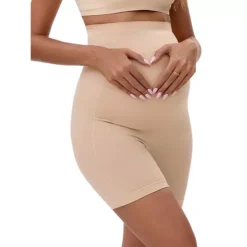 Women's Maternity High Waist Thigh Slimmers For Under Dresses Soft Comfort Pregnancy Shapewear -Fashion Clothing Store 7831709 Beige 1