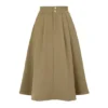 Womens Midi Skirts High Waisted Flowy A-Line Casual Long Skirt With Pockets