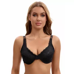 Women's Lace Underwire Adjustable Straps Push Up Soft Cup Bras