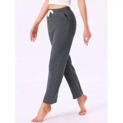 Women's Lounge Pants Long Straight Elastic Waist Drawstring With Pocket Sleep Sport Pajama Nightwear -Fashion Clothing Store 7838638 ALT2