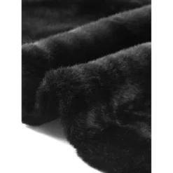 Women's Faux Fur Coat Winter Lapel Shaggy Warm Fluffy Jacket With Pockets -Fashion Clothing Store 7850568 ALT3