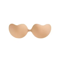 Women's Strapless Push Up Nipple Covers Invisible Backless Silicone Reusable Adhesive Clasp Bras -Fashion Clothing Store 7854820 Beige