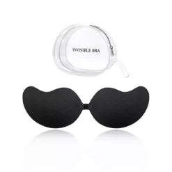 Women's Reusable Strapless Push-up Invisible Breathable Sticky Adhesive Bras For Backless Dress -Fashion Clothing Store 7855320 Black