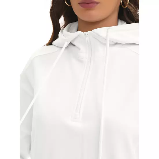 Womens Cropped Hoodie Long Sleeve Half Zip Pullover Oversized Sweatshirts Fall Winter Outfits 4 Womens Cropped Hoodie Long Sleeve Half Zip Pullover Oversized Sweatshirts Fall Winter Outfits - Image 4