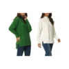 2 Packs Women's Turtleneck Long Sleeve Spilt Hem Tunic Pullover Sweater