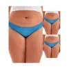 3 Packs Women's Low Waist Frill Trim Satin Full Coverage Briefs