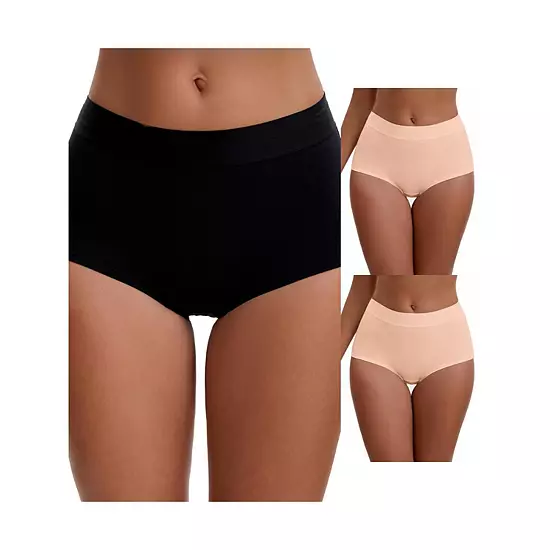 3 Packs Women's High Waist Tummy Control Elastic Waistband Comfortable Boyshorts 11 3 Packs Women's High Waist Tummy Control Elastic Waistband Comfortable Boyshorts - Image 11
