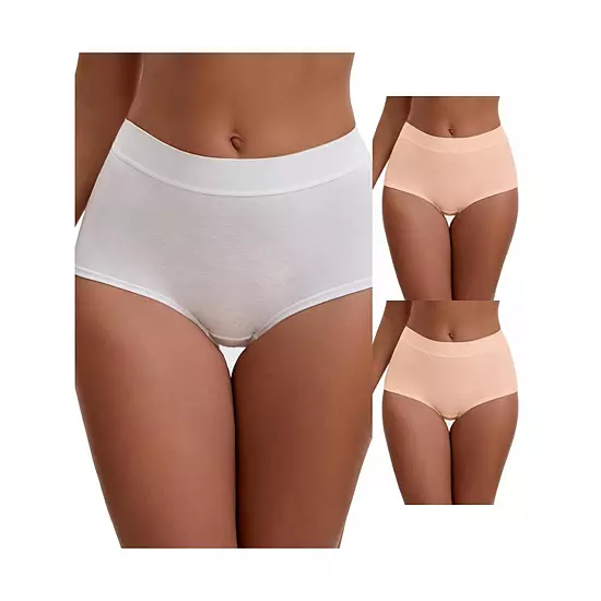 3 Packs Women's High Waist Tummy Control Elastic Waistband Comfortable Boyshorts 6 3 Packs Women's High Waist Tummy Control Elastic Waistband Comfortable Boyshorts - Image 6