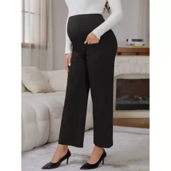 Women's Work Maternity Pants Business Stretchy Over The Belly Formal Pregnancy Trousers With Pockets -Fashion Clothing Store 7912417 ALT2