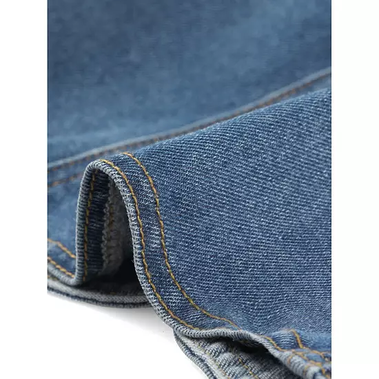 2 Packs Women's Jean Jacket Collarless 3/4 Sleeve Denim Jackets 4 2 Packs Women's Jean Jacket Collarless 3/4 Sleeve Denim Jackets - Image 4