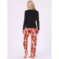 Women's Halloween Matching Cute Pumpkin Print Long Sleeve Top With Pants Family Pajama Sets 6 Women's Halloween Matching Cute Pumpkin Print Long Sleeve Top With Pants Family Pajama Sets -Fashion Clothing Store 7931248 ALT