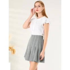INSPIRE CHIC Women's Plaid Pleated High Waist A-line Mini Skirt -Fashion Clothing Store GUEST 06e58674 8089 496d 9efa 0927f9067b3a