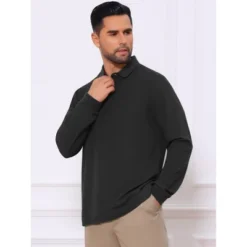 INSPIRE CHIC Men's Classic Solid Color Long Sleeves Basic Golf Polo T-Shirts -Fashion Clothing Store GUEST 07ab14a6 d963 446a ae4b 2e7e316eec8b