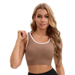 INSPIRE CHIC Women's 3 Pcs Open Back Workout Tank With Built-in Bras Contrast Color Crop Sports Vest -Fashion Clothing Store GUEST 0b131dc5 bda4 4aae b691 e2ce154e69ed