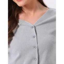 INSPIRE CHIC Women's Pajama Sets Button Up Long Sleeve V-Neck Elastic Waist Pants 2 Pieces With Pockets -Fashion Clothing Store GUEST 0b5c2503 0193 466e beb5 4eab6ef7cbef