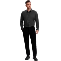 INSPIRE CHIC Men's Point Collar Long Sleeve Button Down Solid Color Formal Dress Shirts -Fashion Clothing Store GUEST 0e4a77dd 6e92 45d7 a152 ac96d9b927c7