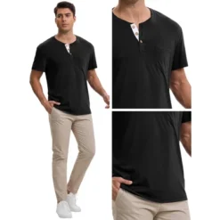 INSPIRE CHIC Men's Casual Summer Short Sleeves Button Basic Henley T-Shirts 7 INSPIRE CHIC Men's Casual Summer Short Sleeves Button Basic Henley T-Shirts -Fashion Clothing Store GUEST 10a79401 e3e6 4c4d 83b1 2db9a17a0568