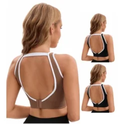 INSPIRE CHIC Women's 3 Pcs Open Back Workout Tank With Built-in Bras Contrast Color Crop Sports Vest -Fashion Clothing Store GUEST 10c6295a 6cdb 490f 8267 9aa3760f9acd