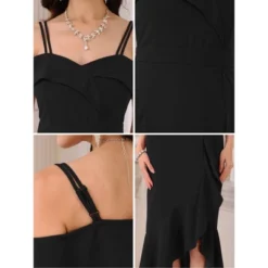 INSPIRE CHIC Women's Ruffle Dresses Spaghetti Strap Sweatheart Neck Cocktail Midi Dress -Fashion Clothing Store GUEST 1182f36c ee3d 4d04 a647 818ba36c0adb