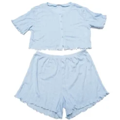 INSPIRE CHIC Women's Knit Loungewear Crop Tops With Shorts Button Down 2 Pcs Pajama Sets -Fashion Clothing Store GUEST 1a07a95e dd0e 4903 846b 5698bcfdfa1a